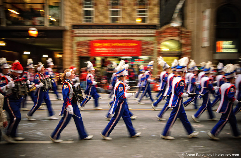 Marching bands at Santa Claus Parade, Toronto 2010