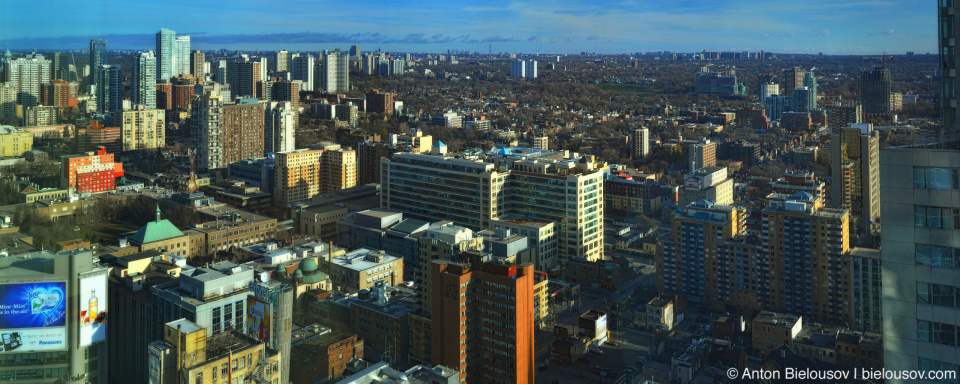 Toronto view north-east from 27th floor 250 Yonge St., Toronto, ON Toronto view north-east from 27th floor 250 Yonge St., Toronto, ON