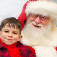 Anton on Santa's Knees