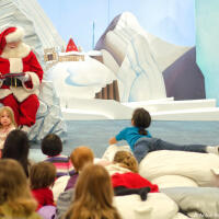 Santa Claus Reading about Charlie Brown at Toronto Eaton's Cente