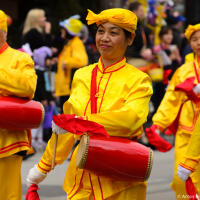 Сhinese band at Easter parade in Toronto