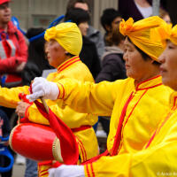 Сhinese band at Easter parade in Toronto