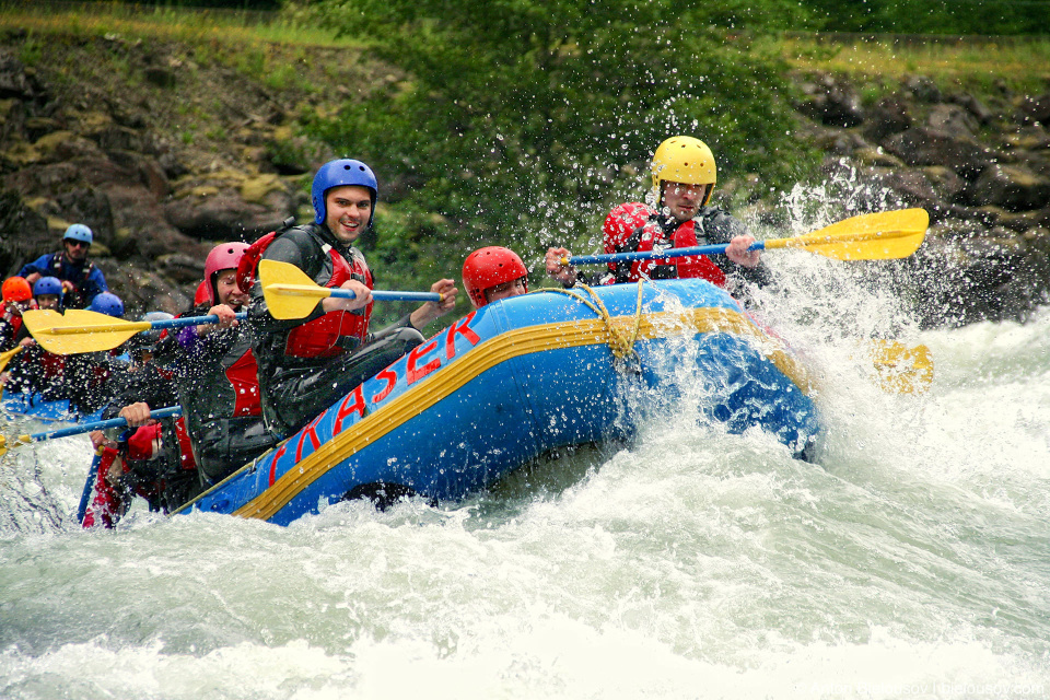 Rafting the Coquihalla River in British Columbia with Mobify team (June, 2012)