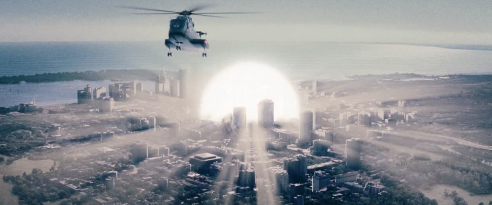 Resident Evil screen shot: nuclear explosion in Toronto downtown