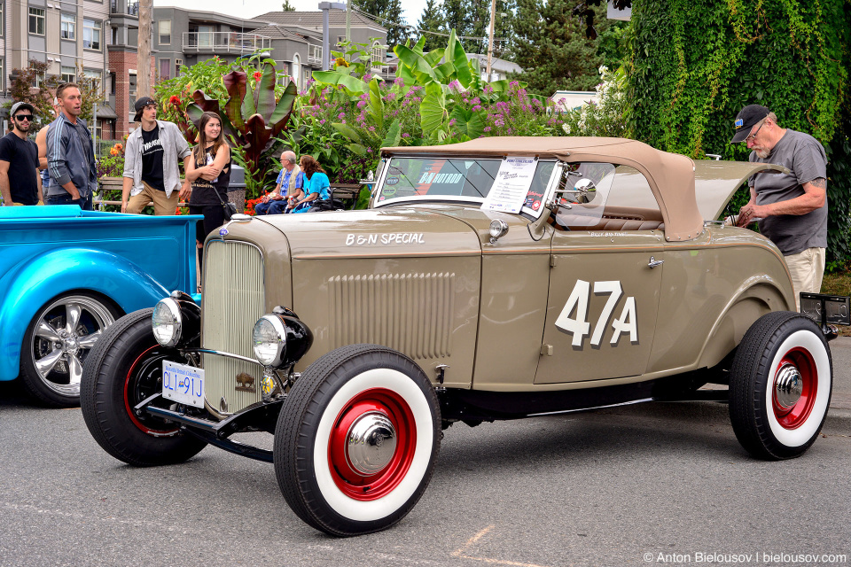 Ну и вдохновитель модельного ряда Теслы — 1932 Ford Roadster. 2016 Port Coquitlam Car Show — 1932 Ford Roadster.