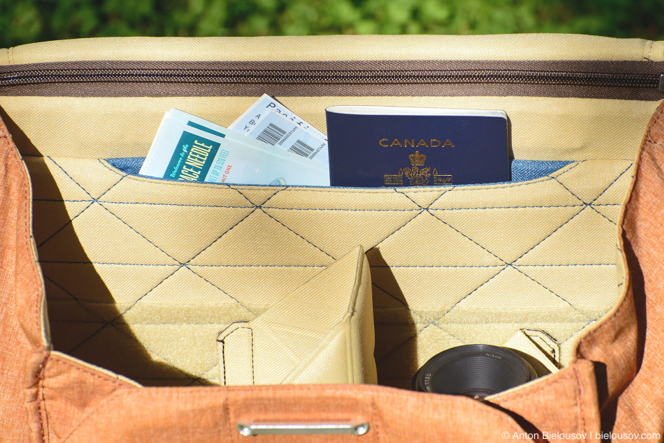 Peak Design Everyday Messenger Bag Passport and Boarding Passes Compartment