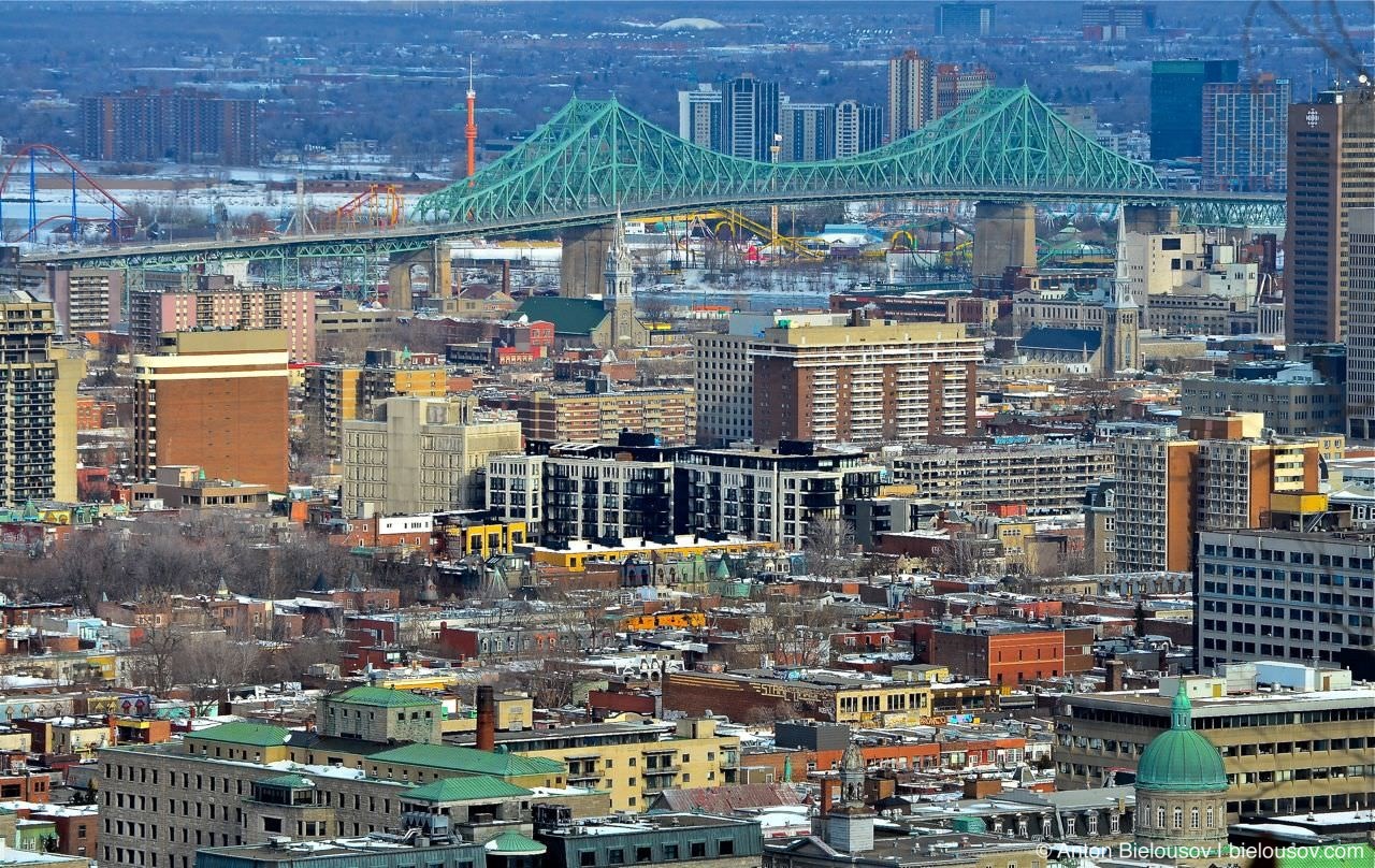 Montréal City Panorama with Tilt Shift from Monte Royal