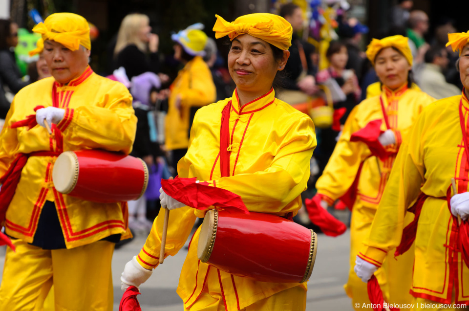 Сhinese band at Easter parade in Toronto Сhinese band at Easter parade in Toronto